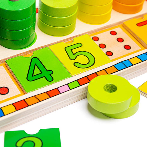 Bigjigs Toys Wooden Learn to Count Stacking Toy