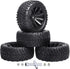4Pcs 12mm Hex RC Wheels Tires, Height 2.99 inch (76mm) for 1/10 On Road and 1/14 1/16 1/18 Scale Models