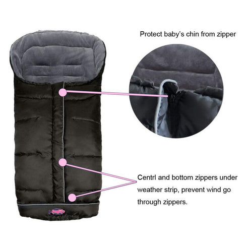 Cozy Anti-Kick Waterproof Stroller Sleeping Sack - Universal Footmuff Fits All Toddler/Sleeping Bag Cocoon Warmer