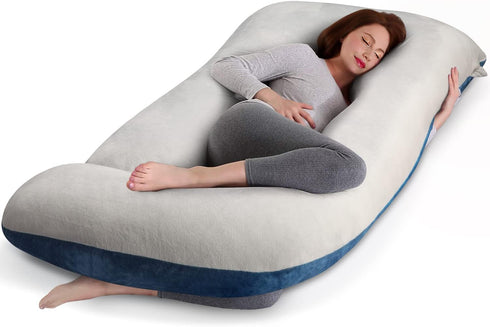 cauzyart Pregnancy Maternity Pillows for Sleeping 55 Inches U-Shape Full Body Pillow Support