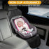 1 Pack, 600D EcoNour Car Seat Protector Waterproof Non-Slip Seat Mat with Extra Thick Padding & Mesh Storage Pocket