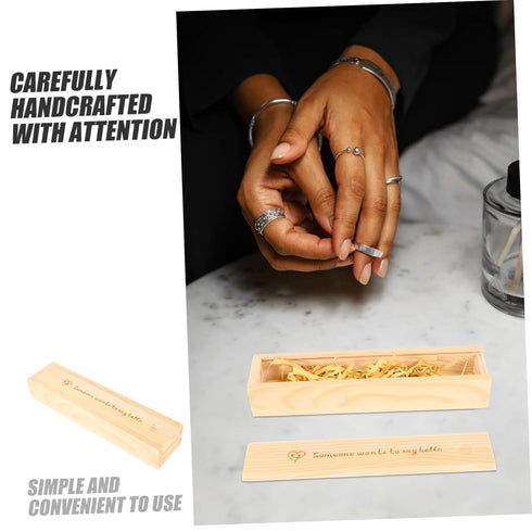 ORFOFE Natural Wood Pregnancy Test Keepsake Box Elegant Storage for Pregnancy Tests and Mementos Multifunctional