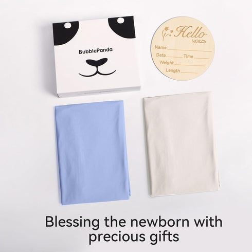 BubblePanda Blanket,2 Pack 47 47 Inch, Rayon Made from Bamboo Baby Swaddle Soft & Breathable Receiving Blankets