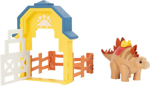 Dino Ranch Action Pack Featuring Stegosaurus with 4 Fence Pieces to Connect, Toys for Kids