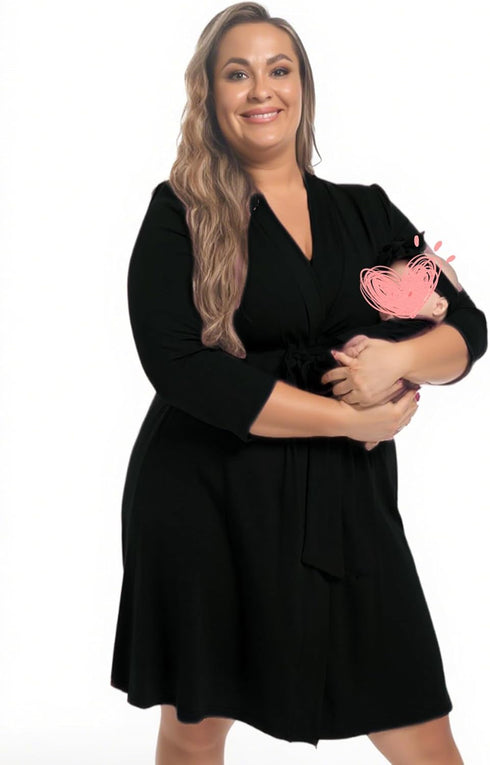Set, Mommy SUFEINI Maternity Robe and Matching Swaddle Blanket Plus Size Women Postpartum Robes Sleepwear New Gift