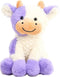 FAYUAKU 9" Cow Stuffed Animals Plush Doll Kids Boys Girls Animal (9 Purple