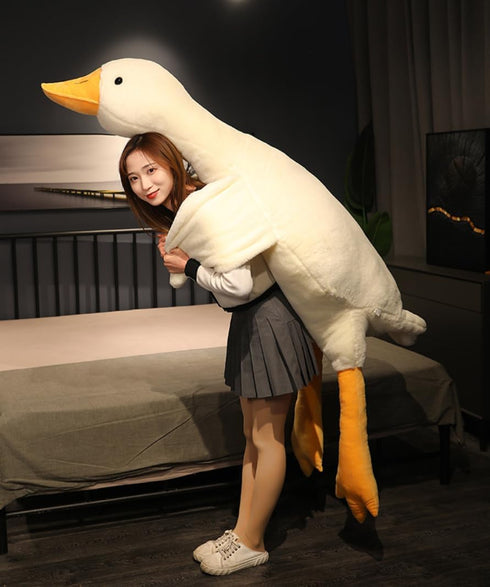 Giant Goose Stuffed Animal, 62.9 Inch Soft Plush Pillow, Cute Duck Plush Toy for Sleeping & Hugging