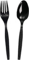 Fun Express - Black Fork/spoon Plastic Cutlery Set - Party Supplies -