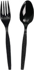 Fun Express - Black Fork/spoon Plastic Cutlery Set - Party Supplies -