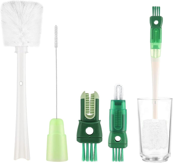 BOBOAR Water Bottle Cleaner Brush,5-in-1 Bottle Scrubber Brush for Cleaning Bottles Set