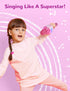 Amazmic Kids Karaoke Microphone with Lights, Birthday Gift for Girls and Boys Age 3-8 (Light Pink)