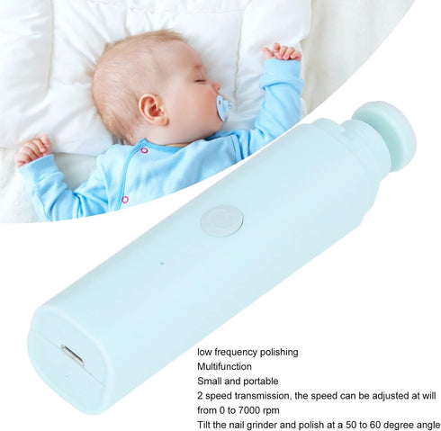 Trimmer 2 6 Fdit Baby Electric Nail File Multifunction Speed Adjustable Nail Clipper for Newborns with Grinding Heads
