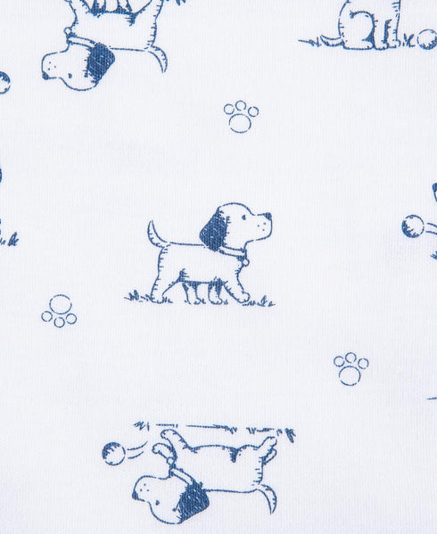 Little Me Puppy Toile Swaddling Receiving Blanket for Baby Boys