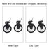 Baby Strollers Rubber Wheels 13cm Front Wheel Set for Vovo Wheel Kids Carriage with Tools (Pair of Front Wheels)