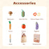 Set, ROBOTIME Wooden Play Food Cutting Vegetable Pretend Play Toy Food for Play Kitchen with Shopping Bag Kids Kitchen