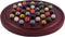 HOROW 12.6 Inches Large Marble Solitaire Board Game Wooden Classic Natural Stone