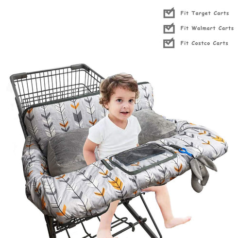 Shopping Cart Cover for Baby, High Chair Cover for Boy Girl, Infant Grocery Cart Cushion with Removable seat Positioner