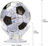 Coolplay 3D Soccer Puzzle Ball for Children, Light-up Black and Transparent - 76 Pieces