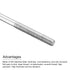 MECCANIXITY 304 Stainless Steel Push Rod Connector, Double End Threaded Rod for DIY RC Car, Boat, Airplane, M2.5x90mm,