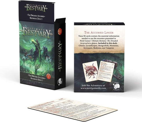 Dungeons and Dragons 5th Edition Deck of Cards – The Dreaded Accursed Reference Deck by Nord Games