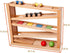 Wooden Ramp Racer with 3 Cars and 2 Balls, Toddler Toys for 1-3 Year Old Gifts