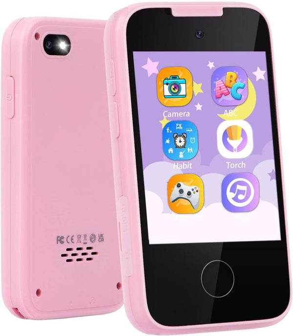 Kids Cell Phone Toys for 3-6 Year Olds Girls, Touchscreen with Dual Camera, MP3 Player, Games, Learning Toy Gifts