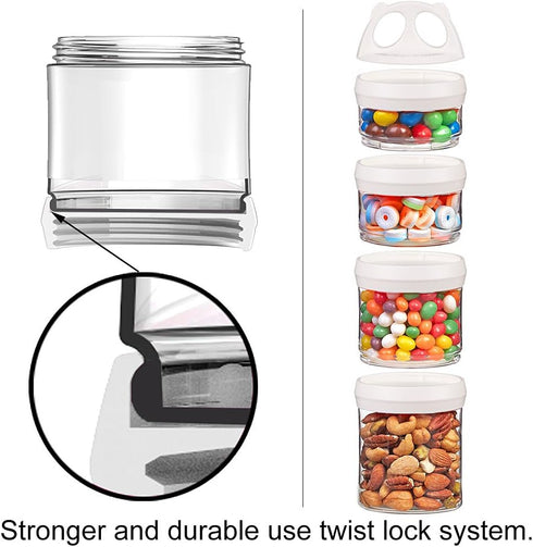 BeneLabel Stackable Food Storage Containers - BPA-Free Tritan, Leakproof & Dishwasher Safe, 31 oz (White)