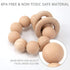 Silicone Baby Teether, Food Grade Silicone & Beech Teething Toy, BPA Free, Sage
