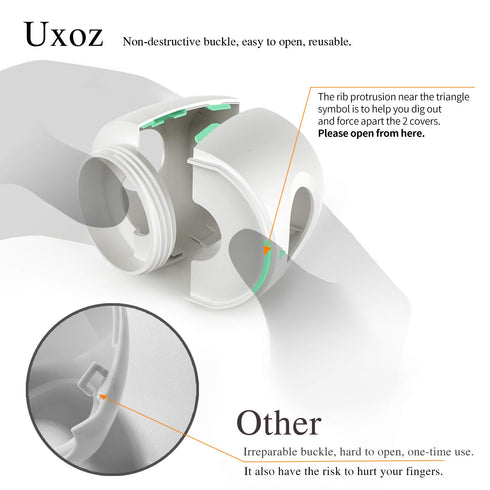 Baby Safety Door Handle Cover, 4 Pack, Reusable Screw Thread Design, Reliable Solution to Prevent Kids from Popping Off