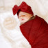 DRESHOW BQUBO Newborn Receiving Blanket Toddler Warm for Girls with Bow Hat and Bow Headband Shower Gift