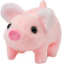 Hopearl Walking Piggy Pet Interactive Crawling Piglet, Electronic Plush Toy for Toddlers, Pink 8''