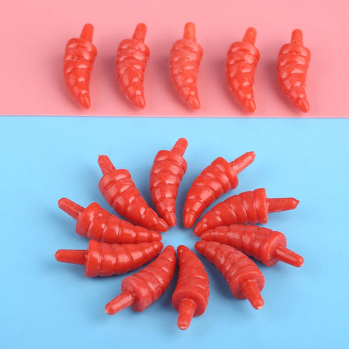 Yetaha 50PCS Mini Snowman Nose Plastic Red Noses for DIY Christmas Decoration Craft