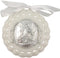 Moulded Acrylic White Crib Medal with Guardian Angel for Baby Nursery Decor,