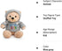 Ganz 9" Get Well Soon Teddy Bear - Gray Hoodie Feel Better Gift for Kids & Women