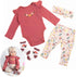 Reborn Baby Dolls Clothes 24inch Outfits Accessories 4pcs Set for 22"-24" Reborn Baby Girl Dolls