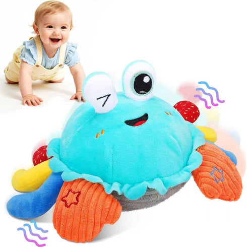 MOISTAR Baby Toys 1 Year Old 6-12 Month Tummy Time Toys Crawling Crab