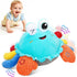 MOISTAR Baby Toys 1 Year Old 6-12 Month Tummy Time Toys Crawling Crab
