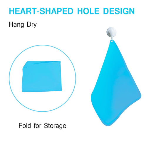 Silicone Kids Placemats, Non-Slip Silicon Placemats for Toddlers, Kids Portable Dining Table Placemat, 2 Pack,