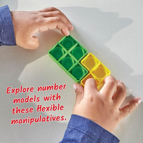 hand2mind Early Numeracy Sensory Bubble Poppers, Push Pop Fidget Toys for Kids, Math Manipulatives Kindergarten, Calm