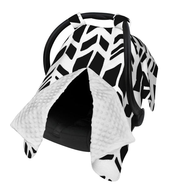 Hcpwzrf Feather Arrow Black Color Retro Vintage Baby Car Seat Cover & Nursing