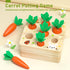 Montessori Toys for Babies, Educational Carrot Vegetable Harvest Toy, Splicing Building Blocks for Toddlers Learning