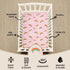 Jola's House 4 Pack Set Soft Baby Girl N Play Sheets for Mini Crib Mattress Unicron Rainbow Heart Cute Neutral