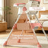 Virplik Portable Baby High Chair for Babies & Toddlers, Easy-Clean Multi-Use Feeding Chair with Lockable Wheels & Toy
