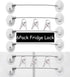 6 Pack Refrigerator Locks with 12 Keys - Child Safety Fridge Lock, Mini Fridge Lock, File Drawer Lock, Toilet Seat Lock