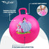 Flybar Hopper Ball for Kids - Bouncy Ball with Handle, Durable Bouncy Balls, Indoor and Outdoor Toy, Pump Included,