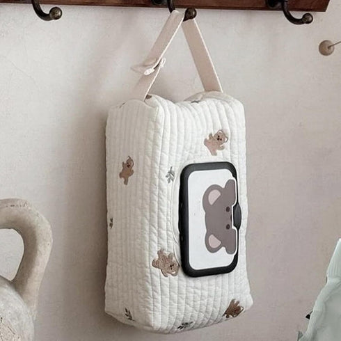 Generic Wipes Dispenser,Baby Wipe Holder,Reusable Organizer,Cute Storage Pouch for Diaper Bag