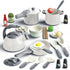 Bruvoalon 32Pcs Kids Play Kitchen Toys Set, Pretend Cooking Accessories with Pots, Pans, and Utensils
