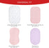 Set 4 Pack Bassinet Sheets for Baby Girl, Universal Fit for Oval, Hourglass and Rectangular Mattress, Pink