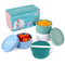 Set of 4 100% Silicone Baby Food Storage Containers, 5 oz Leak Proof Snack Containers with Airtight Lids