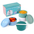 Set of 4 100% Silicone Baby Food Storage Containers, 5 oz Leak Proof Snack Containers with Airtight Lids